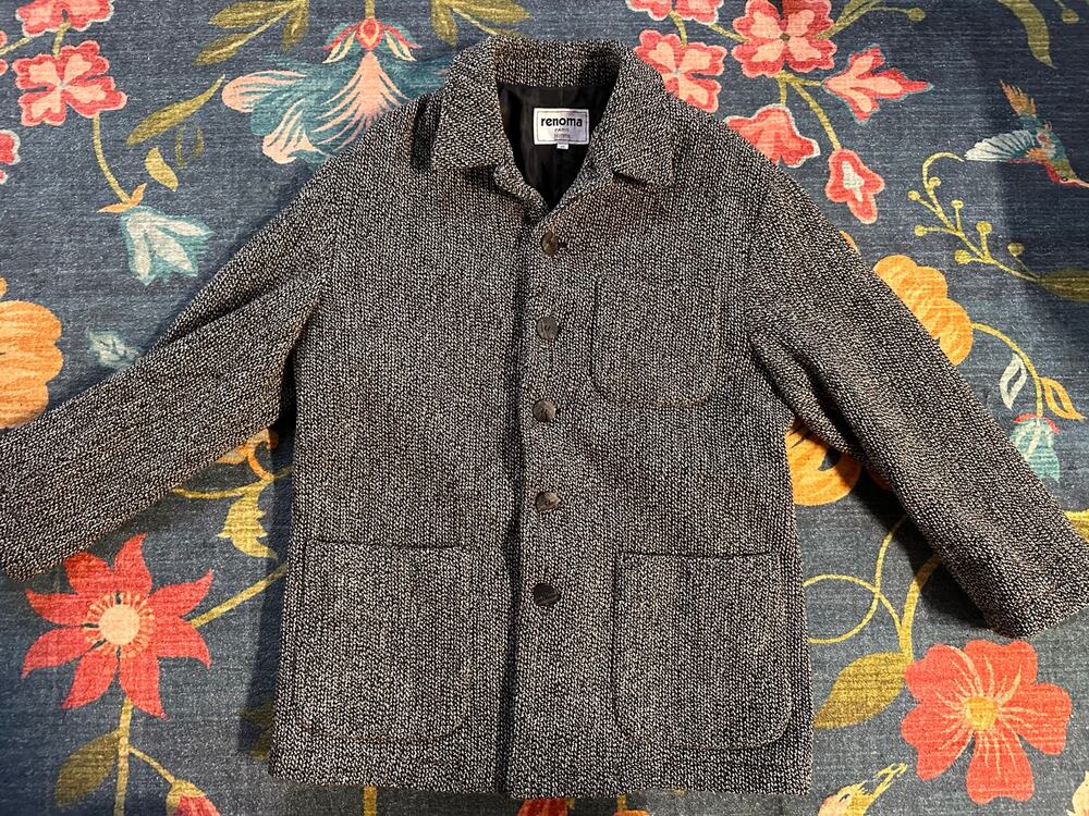Renoma Paris Men's Tweed Blazer Suit Jacket See Measurements